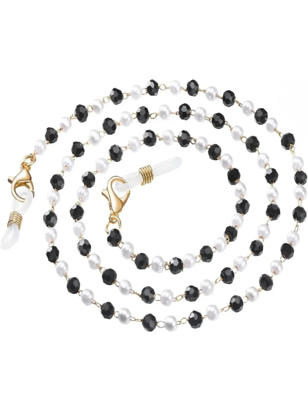 Healing Crystal Beaded Eyeglasses Chain & Mask Lanyard with Pearl for Women